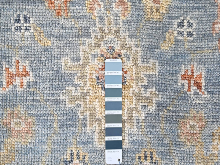9'2" x 11'10" New Hand Knotted Blue Wool Rectangle Oriental Rug - MOA10210241