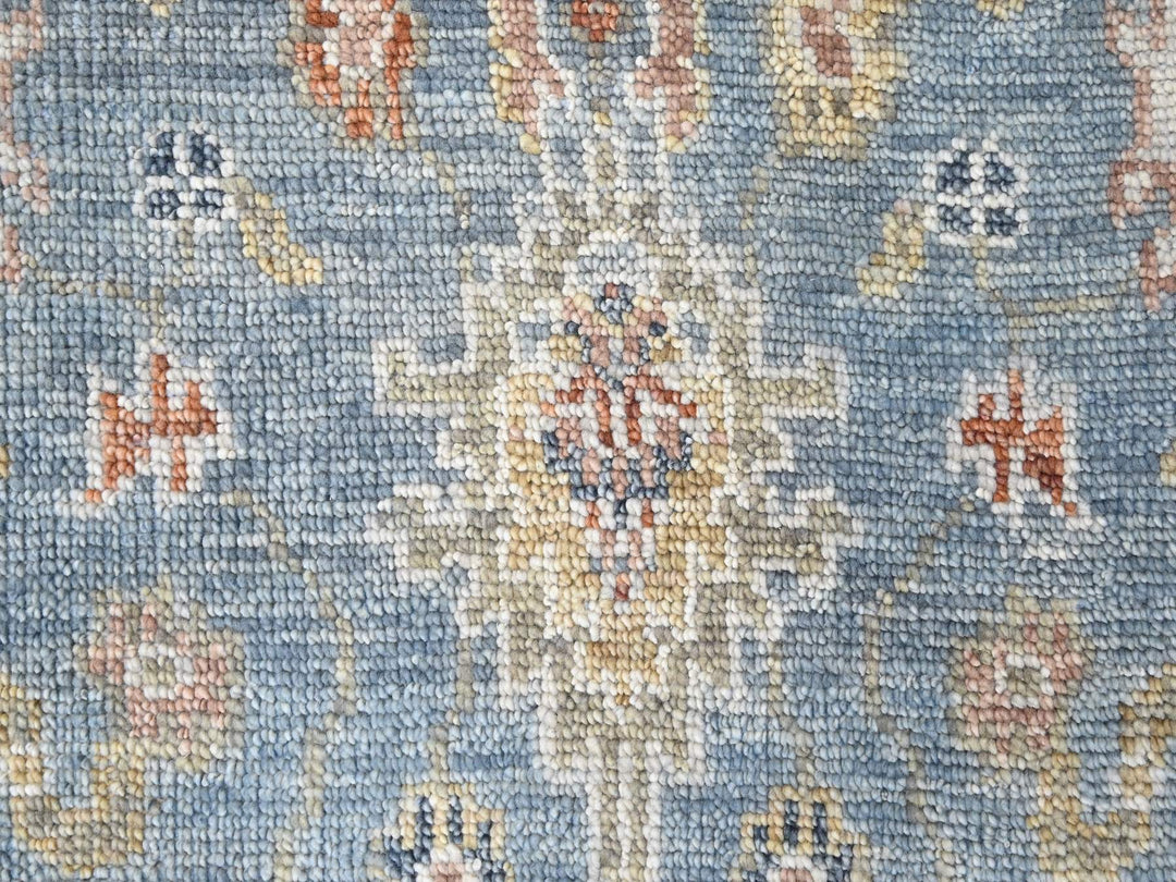 9'2" x 11'10" New Hand Knotted Blue Wool Rectangle Oriental Rug - MOA10210241