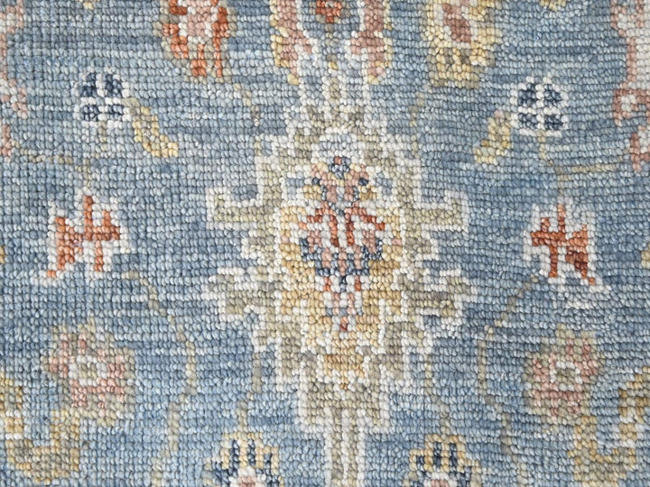 9'2" x 11'10" New Hand Knotted Blue Wool Rectangle Oriental Rug - MOA10210241