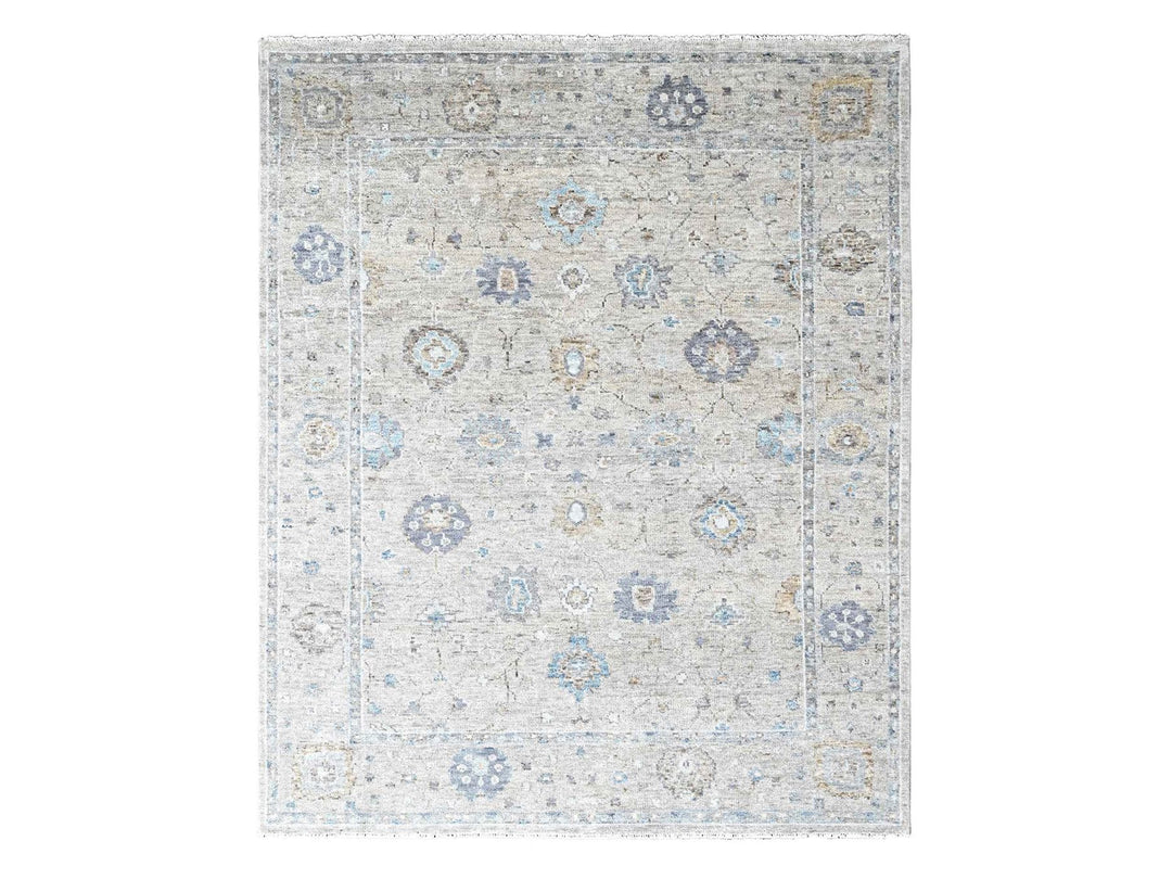 8'11" x 12'0" New Hand Knotted Brown Wool Rectangle Oriental Rug - MOA10210244