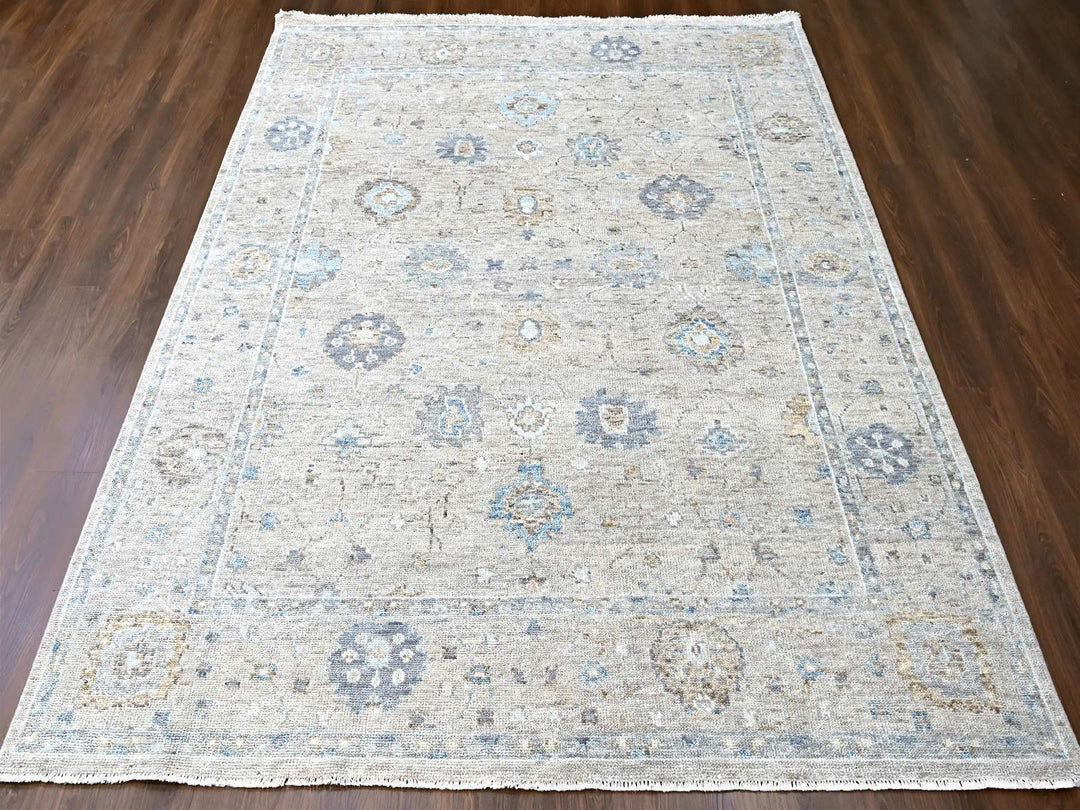 8'11" x 12'0" New Hand Knotted Brown Wool Rectangle Oriental Rug - MOA10210244