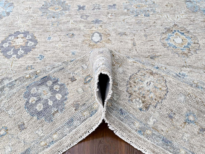 8'11" x 12'0" New Hand Knotted Brown Wool Rectangle Oriental Rug - MOA10210244