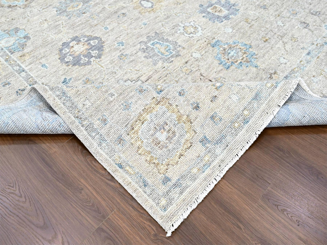 8'11" x 12'0" New Hand Knotted Brown Wool Rectangle Oriental Rug - MOA10210244