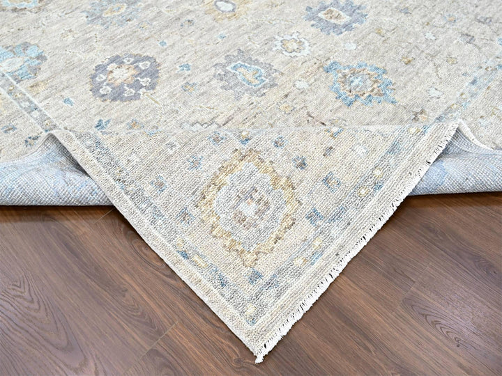 8'11" x 12'0" New Hand Knotted Brown Wool Rectangle Oriental Rug - MOA10210244