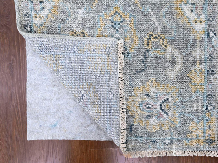 2'7" x 8'5" New Hand Knotted Grey Wool Runner Oriental Rug - MOA10210247