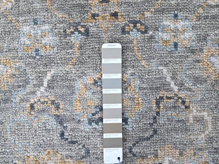 2'7" x 8'5" New Hand Knotted Grey Wool Runner Oriental Rug - MOA10210247