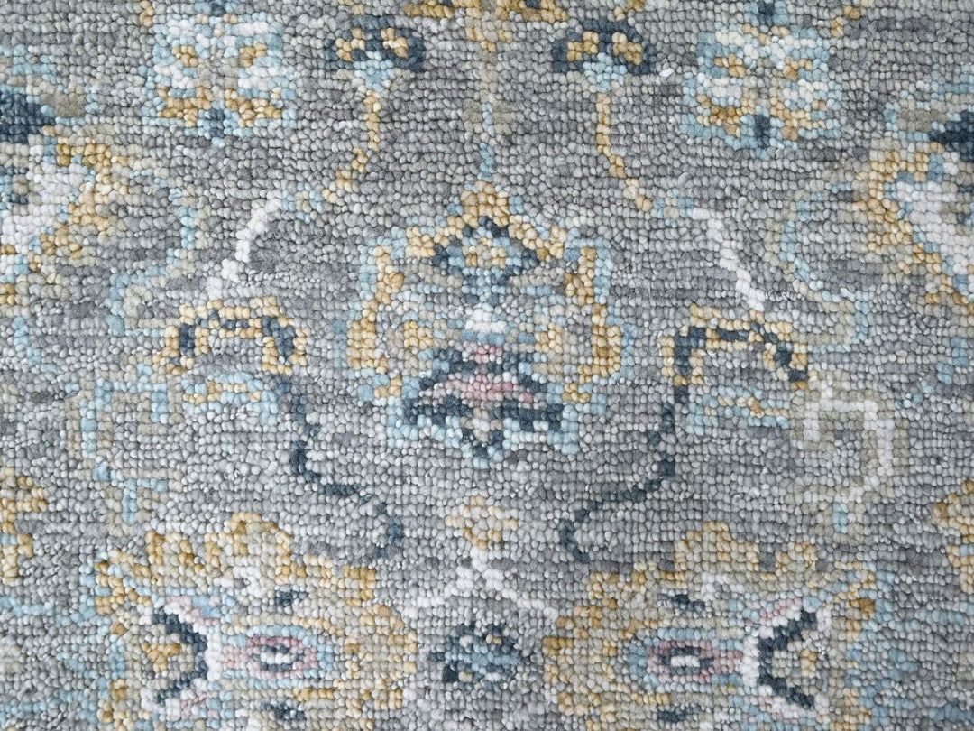 2'7" x 8'5" New Hand Knotted Grey Wool Runner Oriental Rug - MOA10210247