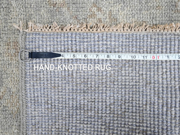 2'7" x 11'5" New Hand Knotted Grey Wool Runner Oriental Rug - MOA10210250