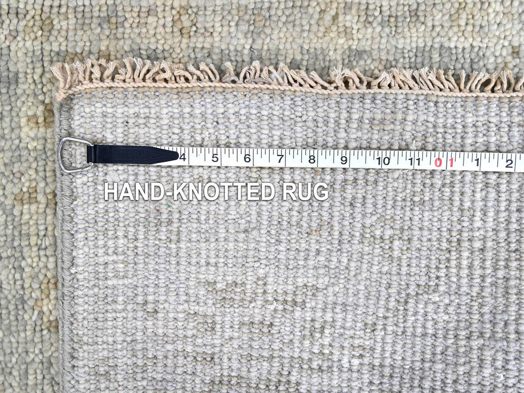 2'6" x 8'6" New Hand Knotted Grey Wool Runner Oriental Rug - MOA10210251