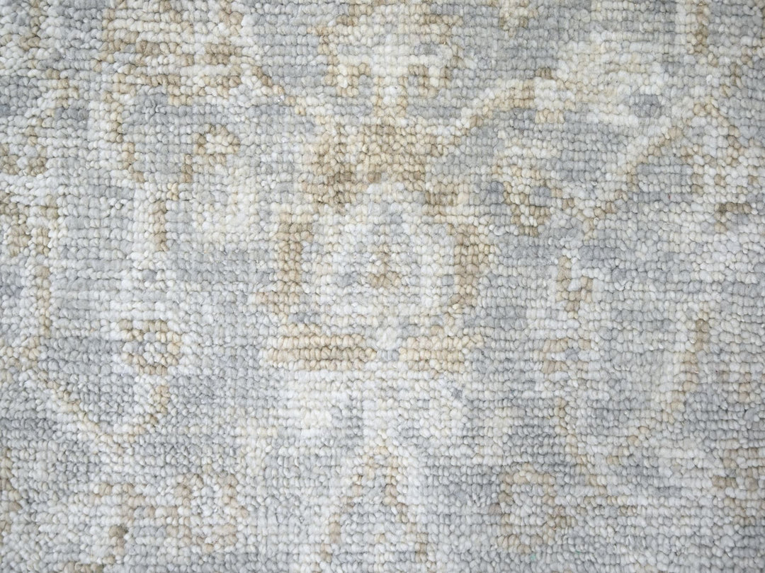 2'6" x 8'5" New Hand Knotted Grey Wool Runner Oriental Rug - MOA10210254