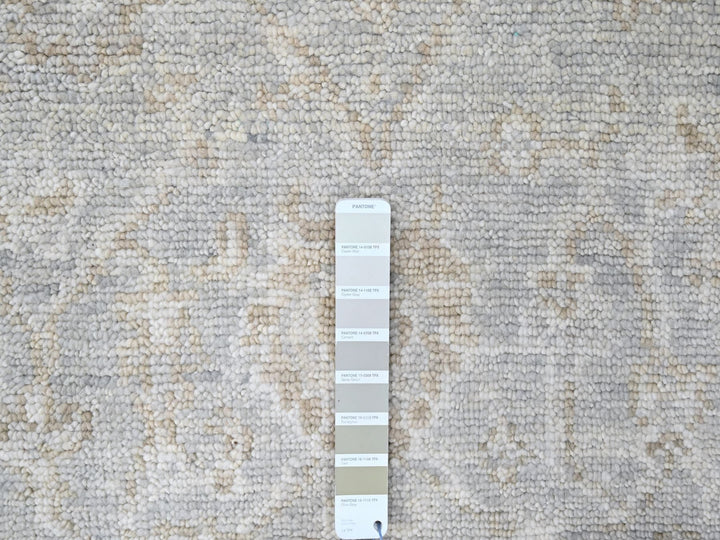 2'6" x 8'6" New Hand Knotted Grey Wool Runner Oriental Rug - MOA10210255