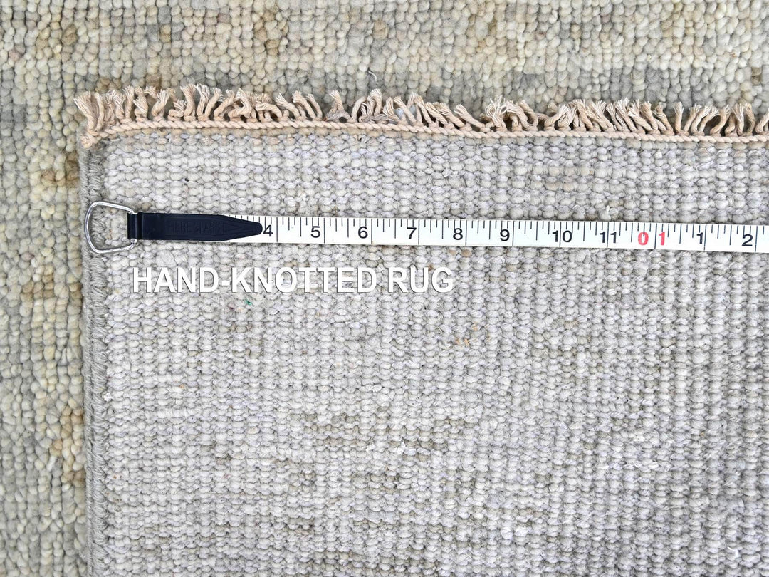 2'6" x 8'6" New Hand Knotted Grey Wool Runner Oriental Rug - MOA10210255
