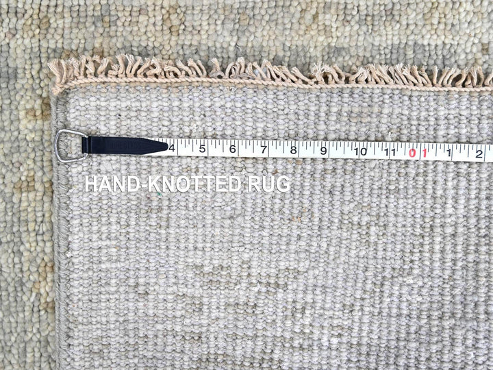 2'6" x 8'5" New Hand Knotted Grey Wool Runner Oriental Rug - MOA10210256