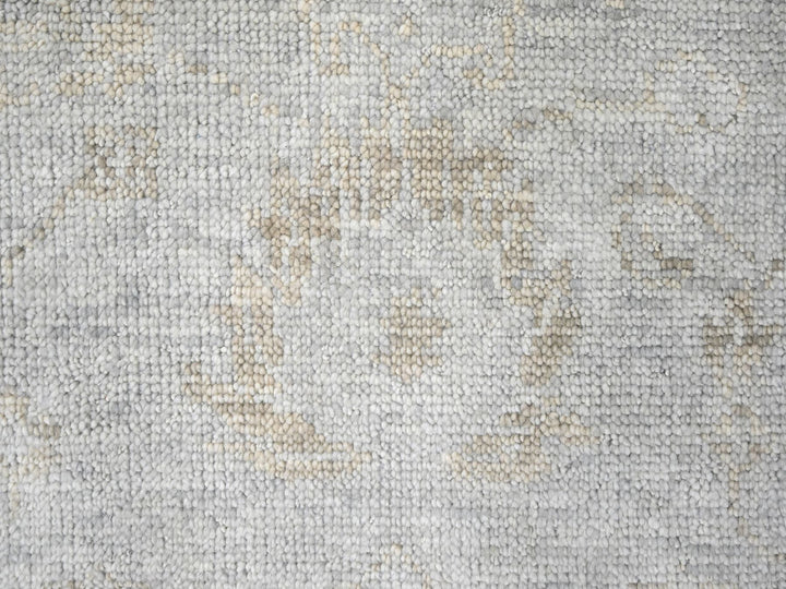 7'9" x 9'8" New Hand Knotted Grey Wool Rectangle Oriental Rug - MOA10210259