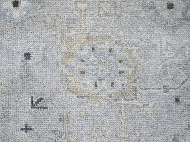 8'6" x 11'4" New Hand Knotted Grey Wool Rectangle Oriental Rug - MOA10210263