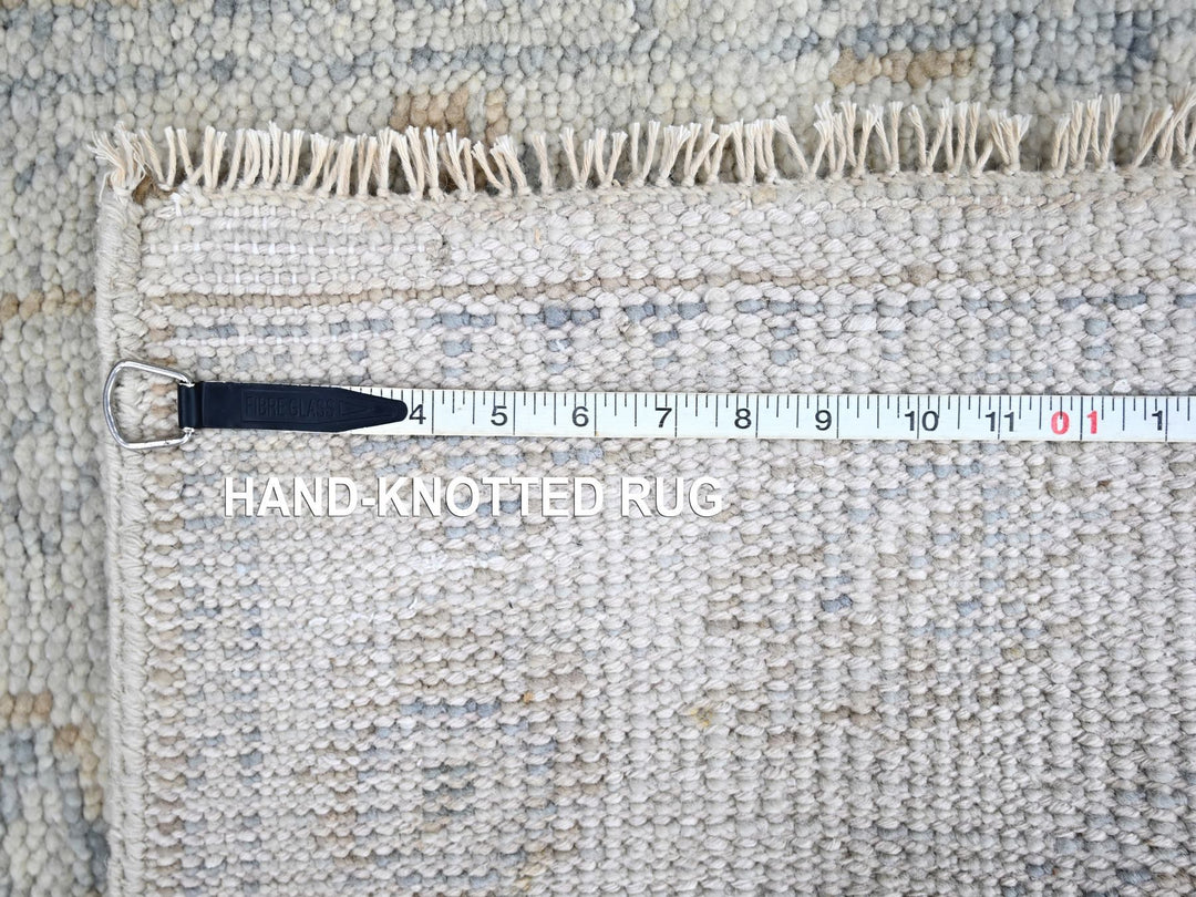 2'4" x 8'8" New Hand Knotted Grey Wool Runner Oriental Rug - MOA10210264
