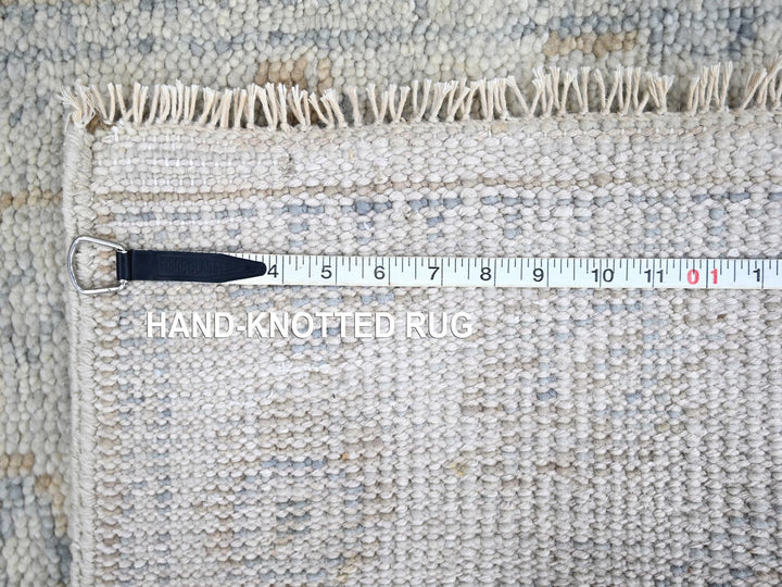 2'4" x 8'8" New Hand Knotted Grey Wool Runner Oriental Rug - MOA10210264