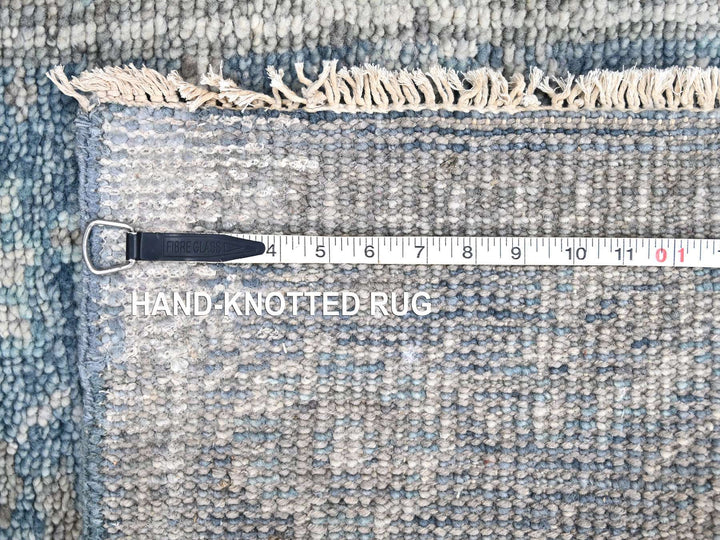 2'6" x 8'5" New Hand Knotted Blue Wool Runner Oriental Rug - MOA10210265