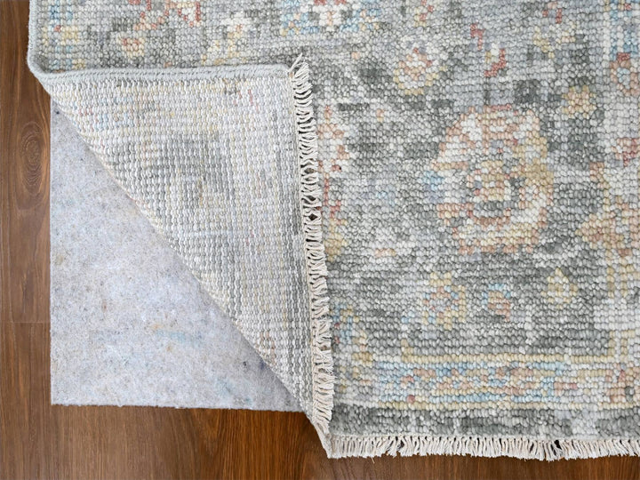 2'6" x 8'10" New Hand Knotted Grey Wool Runner Oriental Rug - MOA10210266