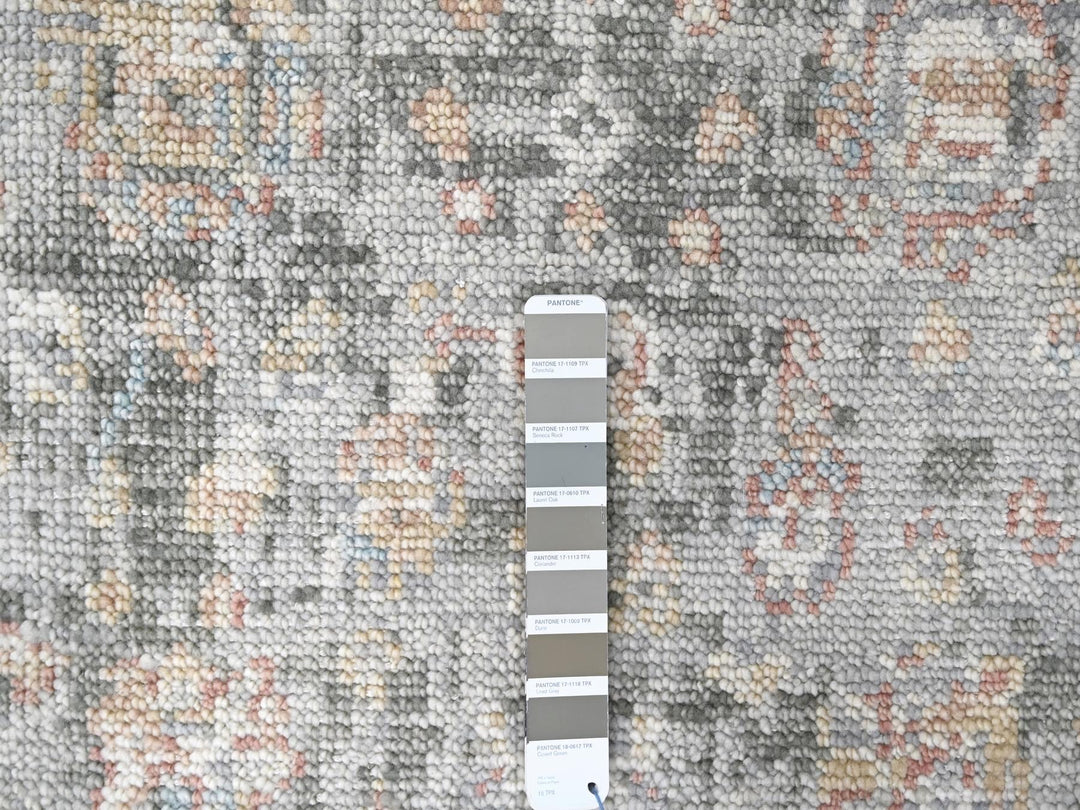 2'6" x 8'10" New Hand Knotted Grey Wool Runner Oriental Rug - MOA10210266