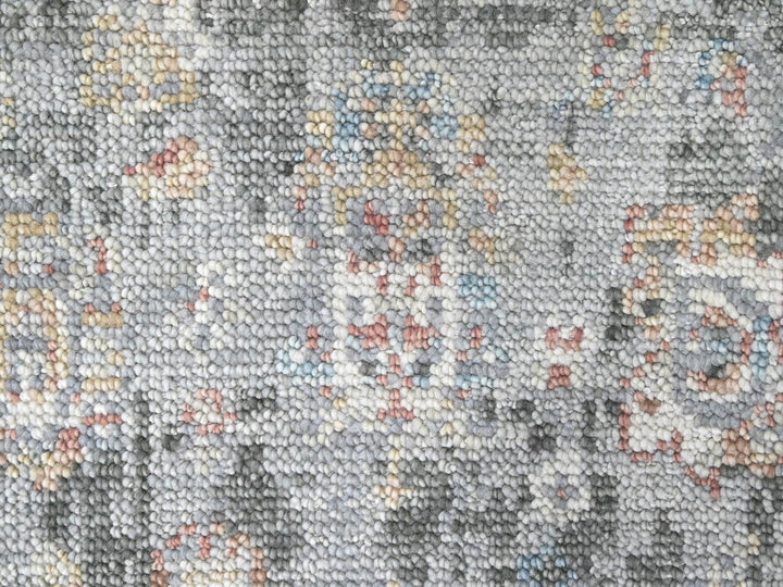2'6" x 8'10" New Hand Knotted Grey Wool Runner Oriental Rug - MOA10210266