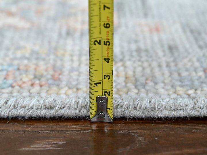 2'6" x 8'10" New Hand Knotted Grey Wool Runner Oriental Rug - MOA10210266