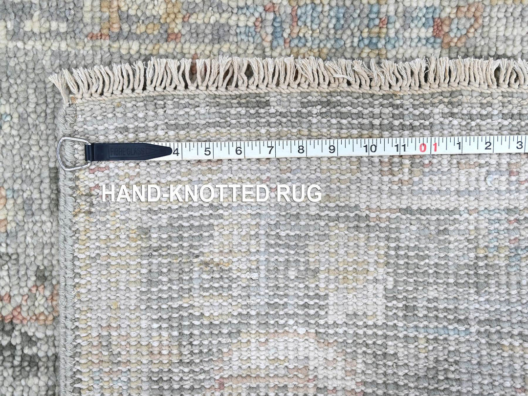 2'6" x 8'10" New Hand Knotted Grey Wool Runner Oriental Rug - MOA10210266