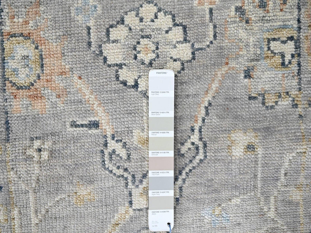 2'5" x 8'5" New Hand Knotted Grey Wool Runner Oriental Rug - MOA10210275