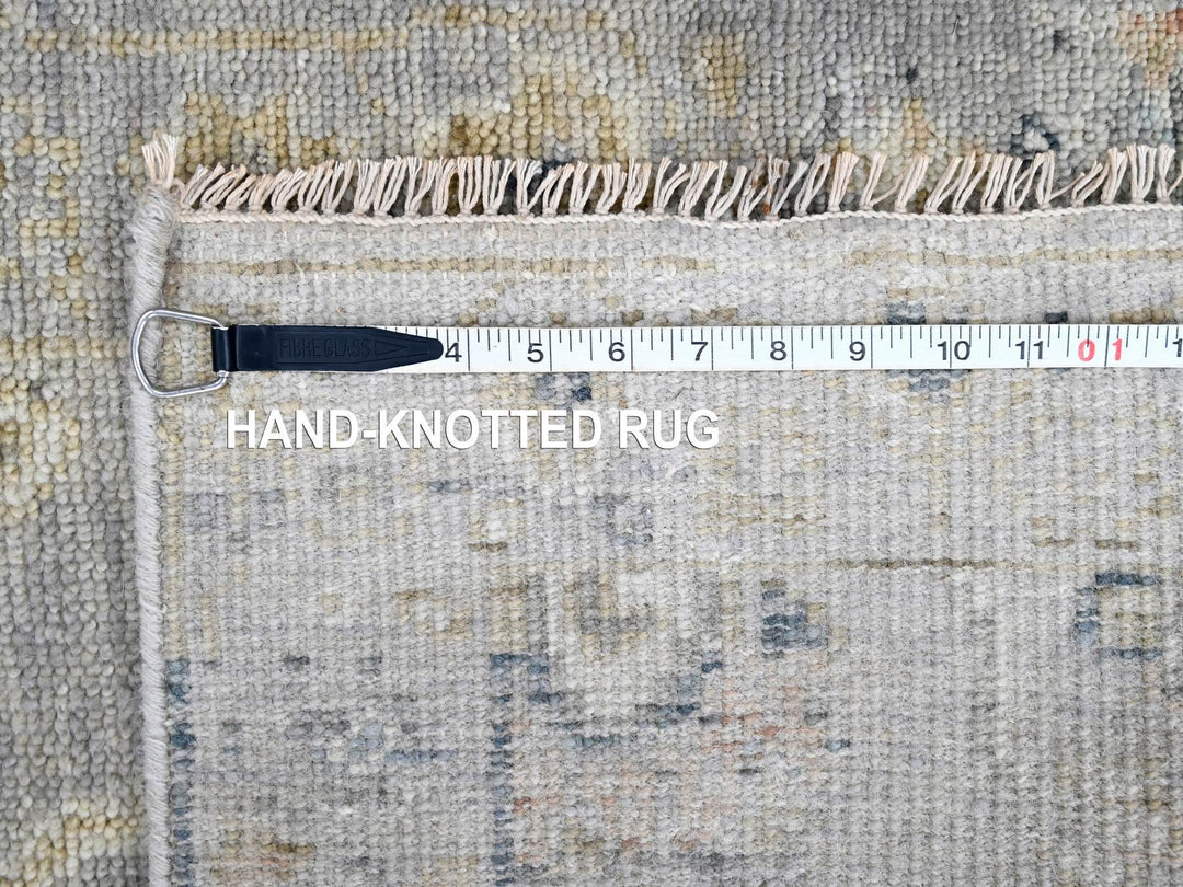 2'5" x 8'5" New Hand Knotted Grey Wool Runner Oriental Rug - MOA10210275