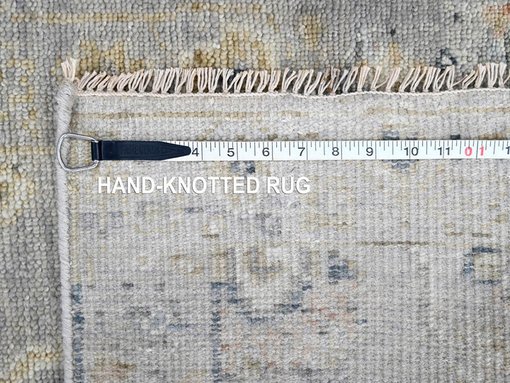 2'5" x 8'5" New Hand Knotted Grey Wool Runner Oriental Rug - MOA10210275
