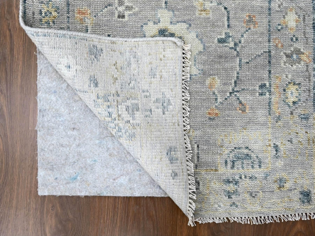 2'5" x 13'10" New Hand Knotted Grey Wool Runner Oriental Rug - MOA10210276