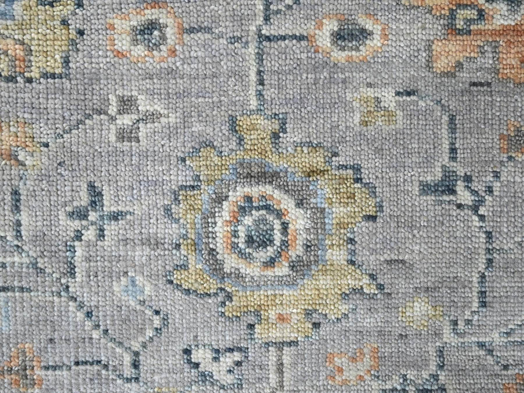 2'5" x 13'10" New Hand Knotted Grey Wool Runner Oriental Rug - MOA10210276
