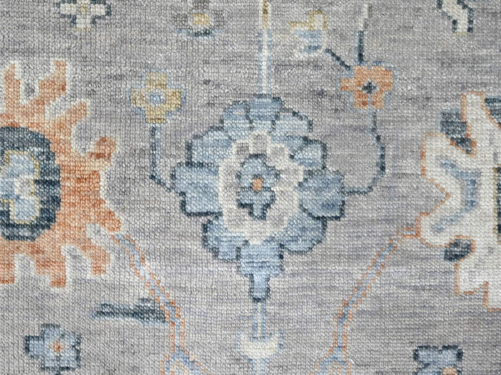 11'6" x 14'11" New Hand Knotted Grey Wool Rectangle Oriental Rug - MOA10210278