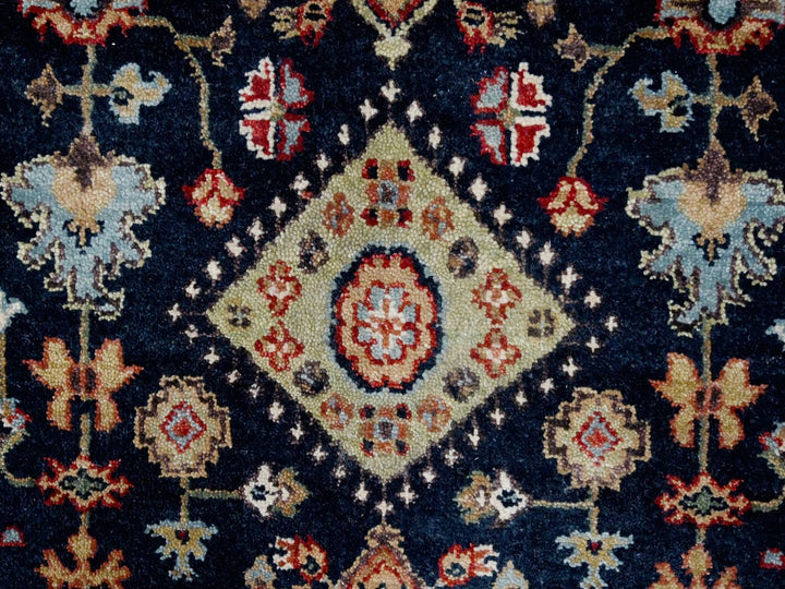 2'7" x 5'11" New Hand Knotted Blue Wool Runner Oriental Rug - MOA10210301