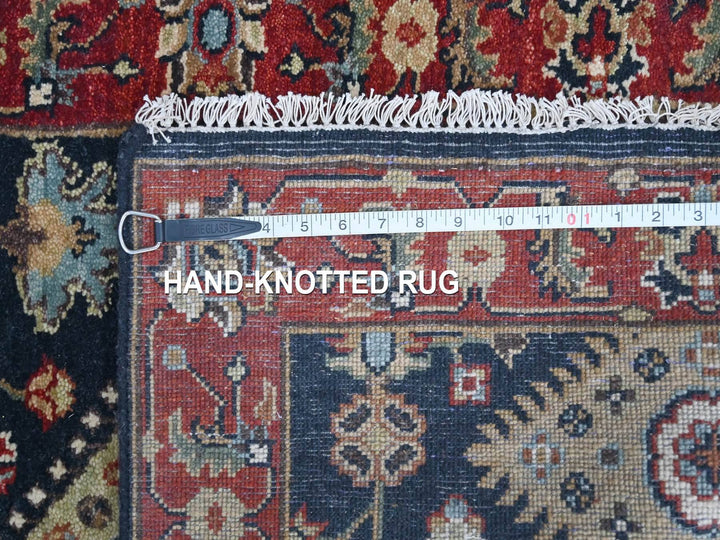 2'7" x 5'11" New Hand Knotted Blue Wool Runner Oriental Rug - MOA10210301