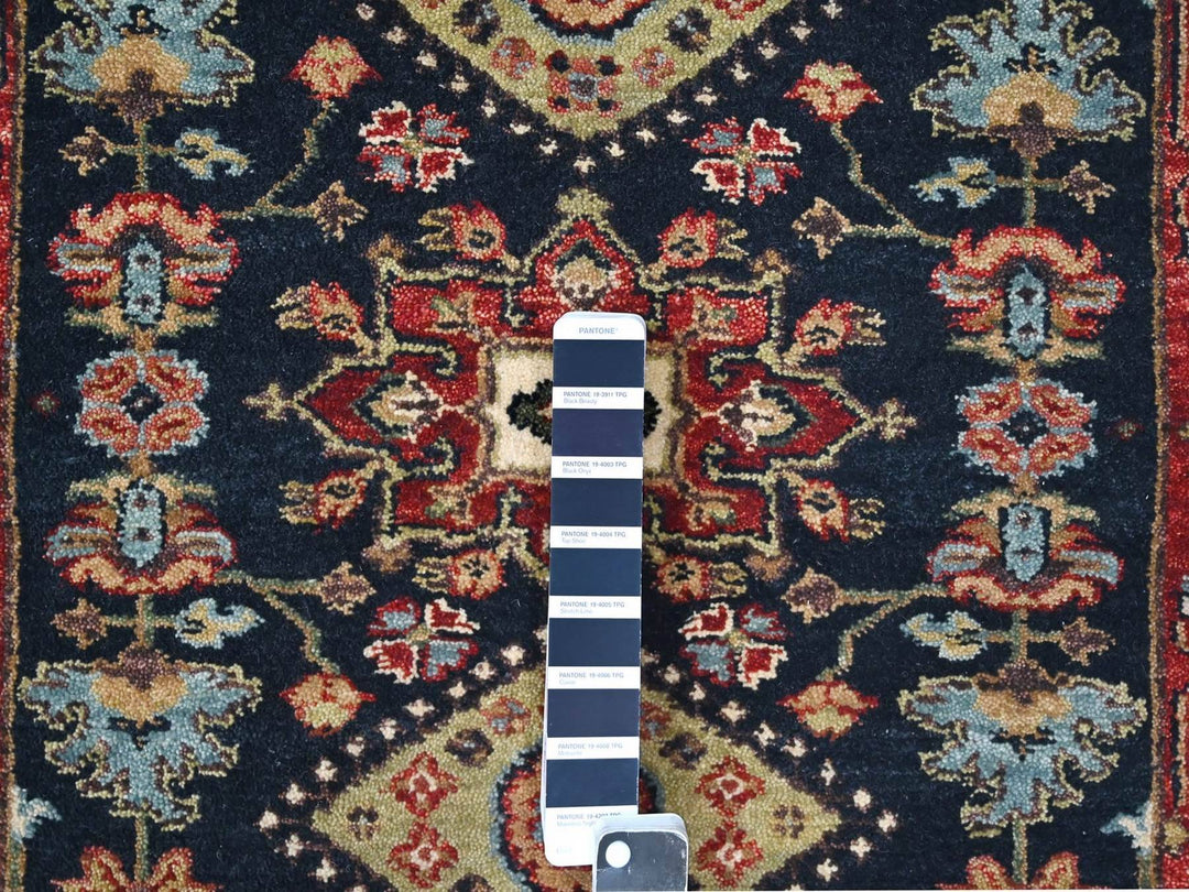 2'9" x 8'0" New Hand Knotted Blue Wool Runner Oriental Rug - MOA10210302