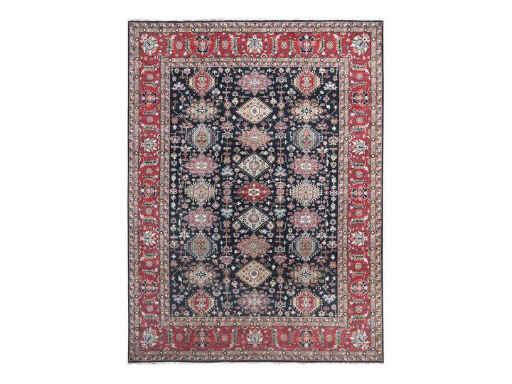 10'1" x 13'10" New Hand Knotted Blue Wool Rectangle Oriental Rug - MOA10210303