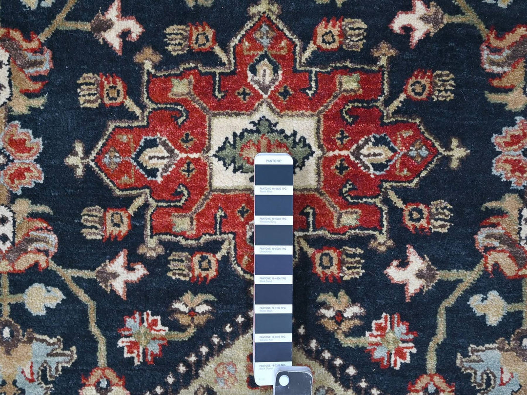 10'1" x 13'10" New Hand Knotted Blue Wool Rectangle Oriental Rug - MOA10210303
