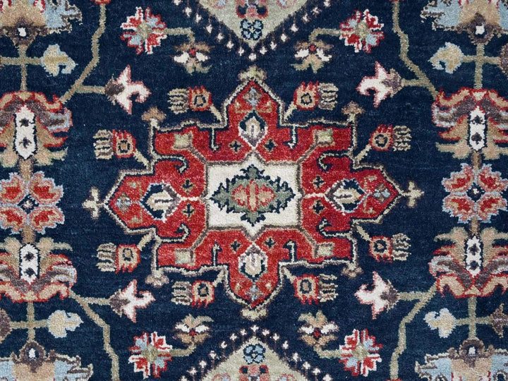 10'1" x 13'10" New Hand Knotted Blue Wool Rectangle Oriental Rug - MOA10210303