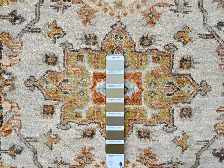 9'0" x 11'10" New Hand Knotted Grey Wool Rectangle Oriental Rug - MOA10210304