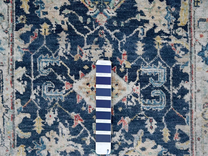 2'7" x 5'9" New Hand Knotted Blue Wool Runner Oriental Rug - MOA10210317