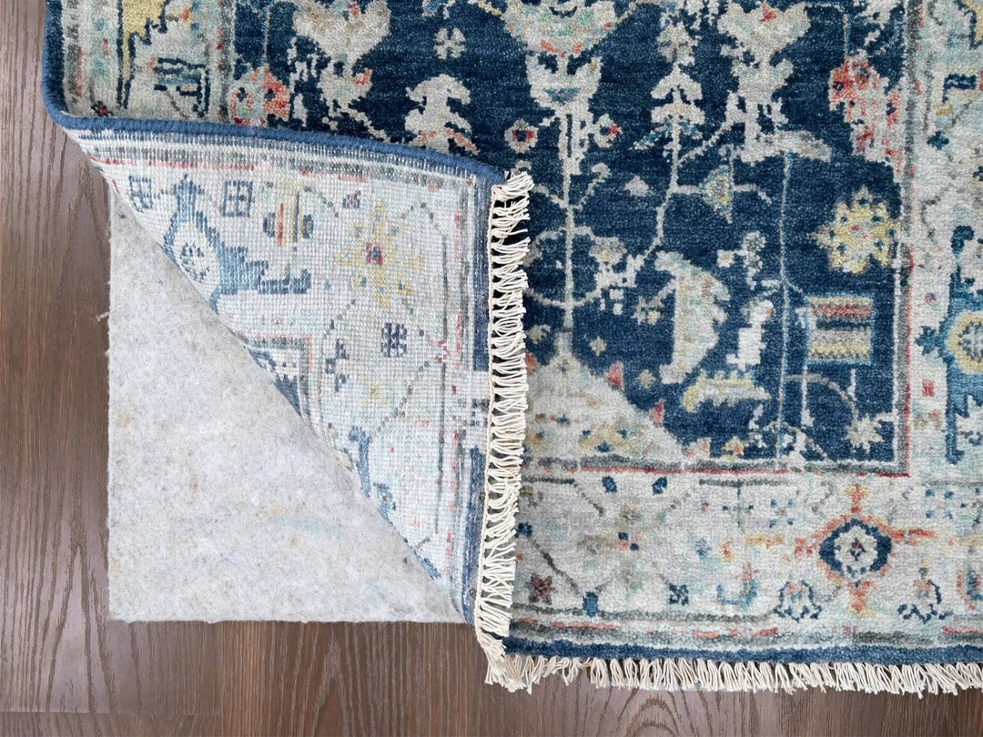 2'8" x 7'11" New Hand Knotted Blue Wool Runner Oriental Rug - MOA10210318