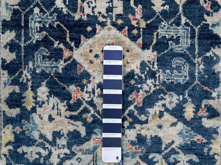 2'8" x 7'11" New Hand Knotted Blue Wool Runner Oriental Rug - MOA10210318