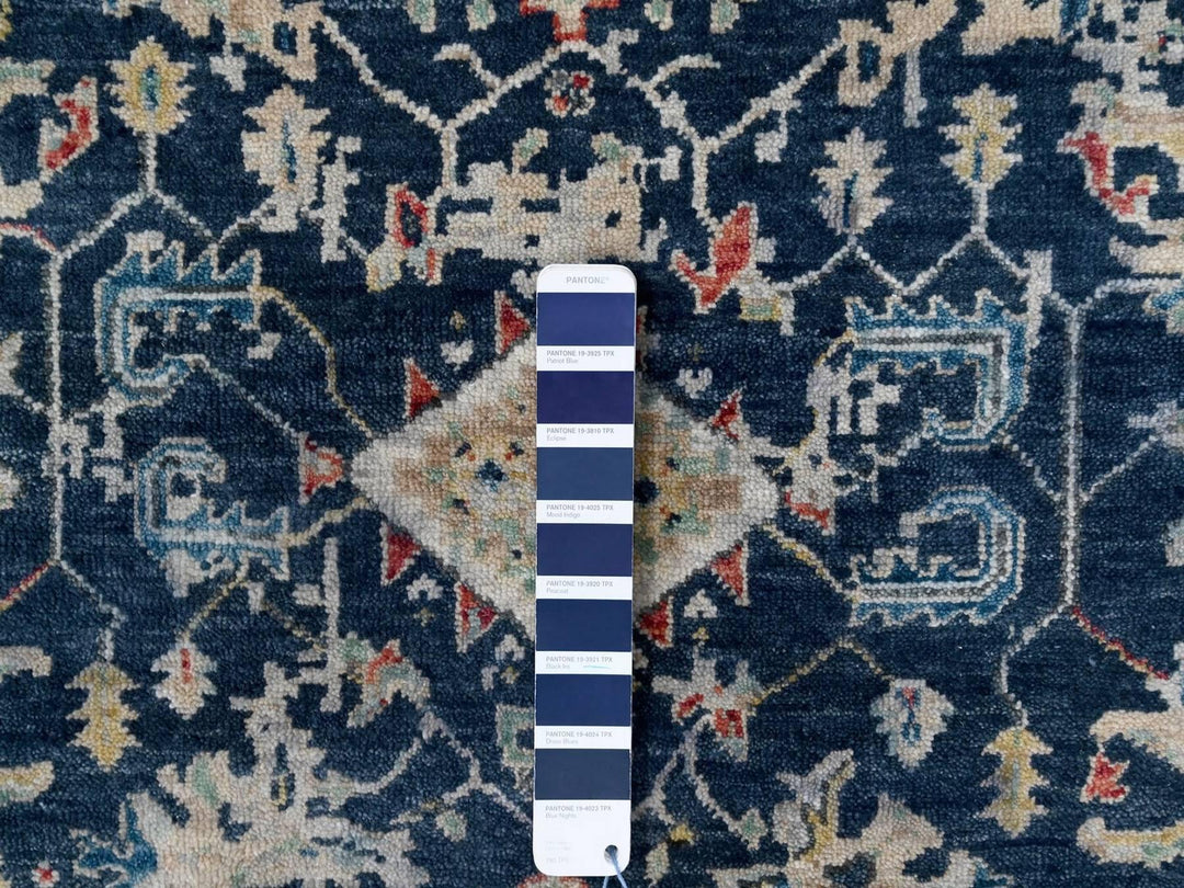 2'11" x 4'9" New Hand Knotted Blue Wool Rectangle Oriental Rug - MOA10210319