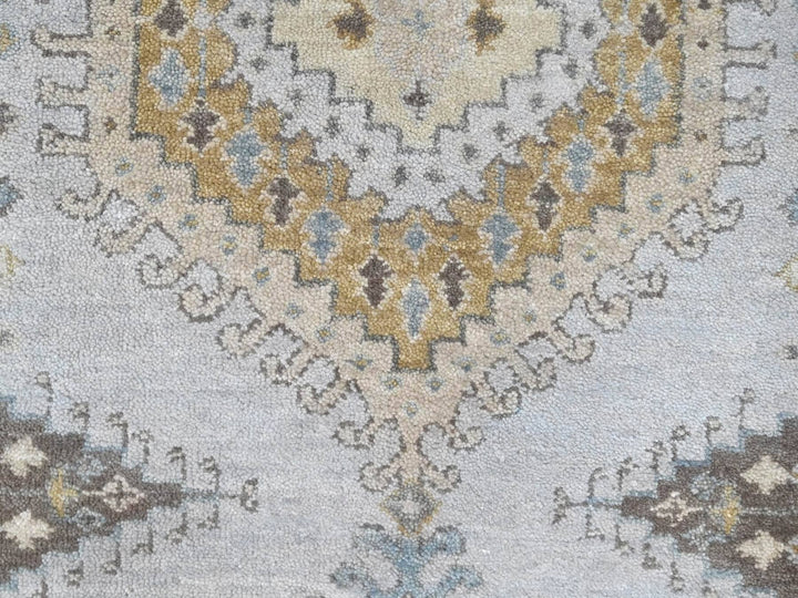 2'7" x 7'10" New Hand Knotted Grey Wool Runner Oriental Rug - MOA10210321