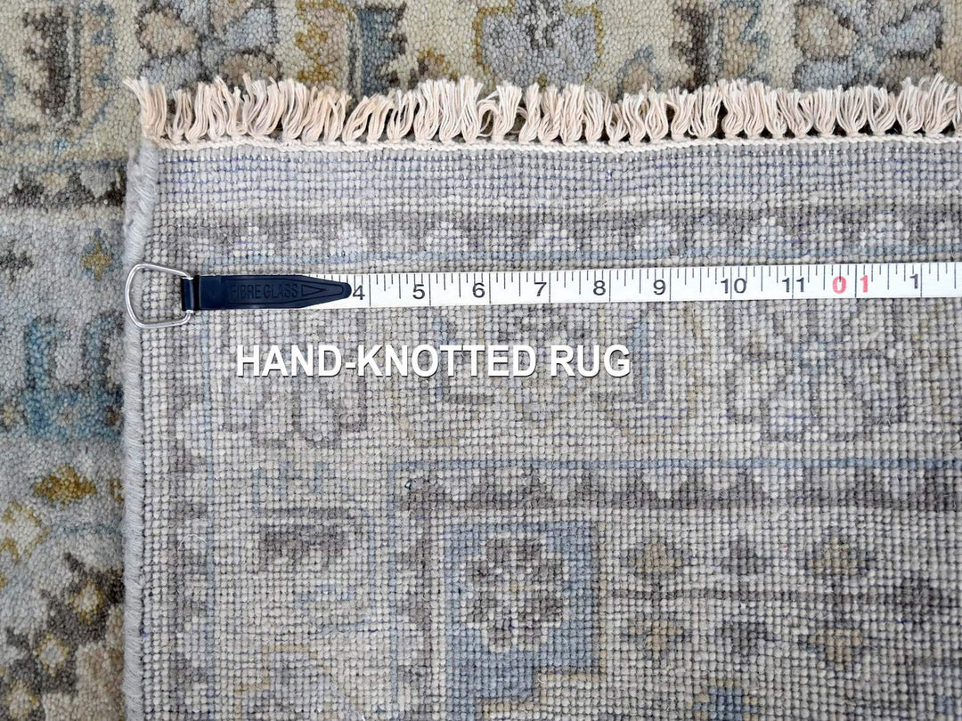 2'7" x 7'10" New Hand Knotted Grey Wool Runner Oriental Rug - MOA10210321