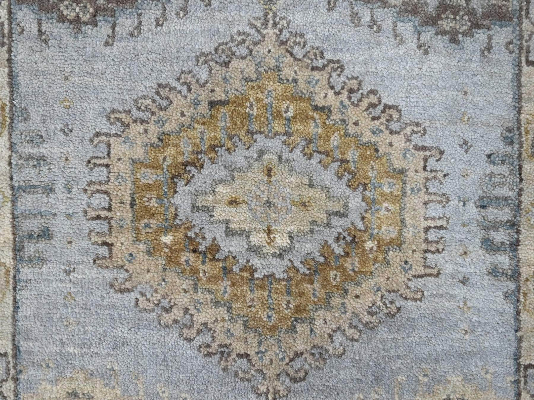 2'2" x 3'0" New Hand Knotted Grey Wool Rectangle Oriental Rug - MOA10210322
