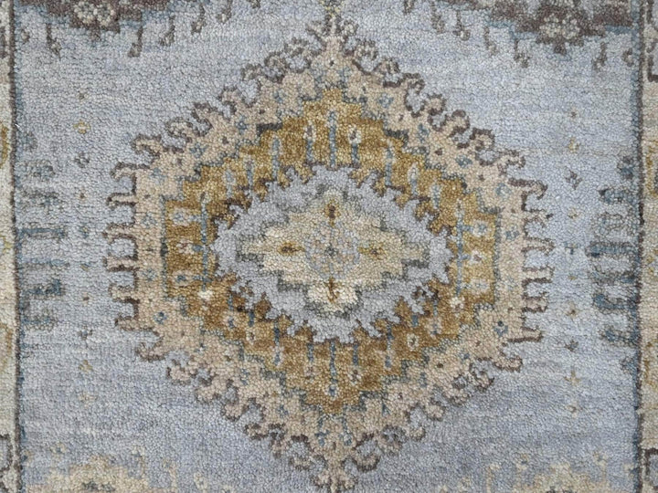 2'2" x 3'0" New Hand Knotted Grey Wool Rectangle Oriental Rug - MOA10210322