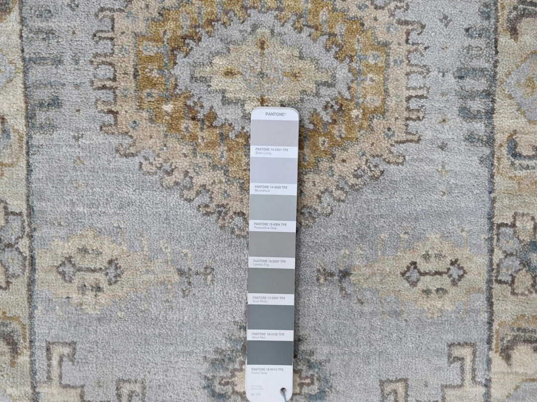 2'0" x 3'0" New Hand Knotted Grey Wool Rectangle Oriental Rug - MOA10210323