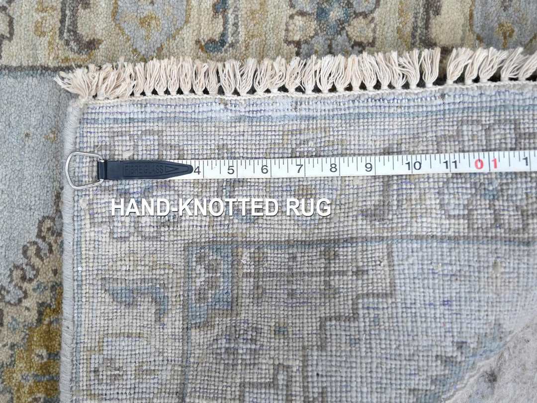 2'0" x 3'0" New Hand Knotted Grey Wool Rectangle Oriental Rug - MOA10210323